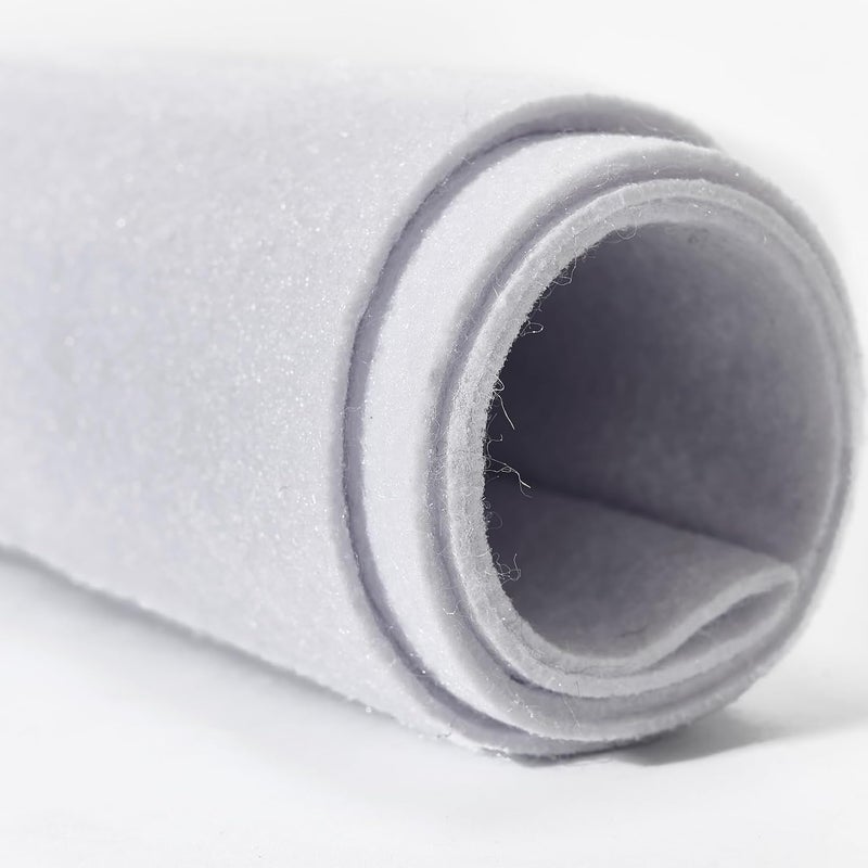 FOLGOS قماش فيelt أبيض ناعم 18"X 72" / سمك 1.6 مم مادة خياطة باتورك رول قماش حرفي كبير بالياردة - Image 2